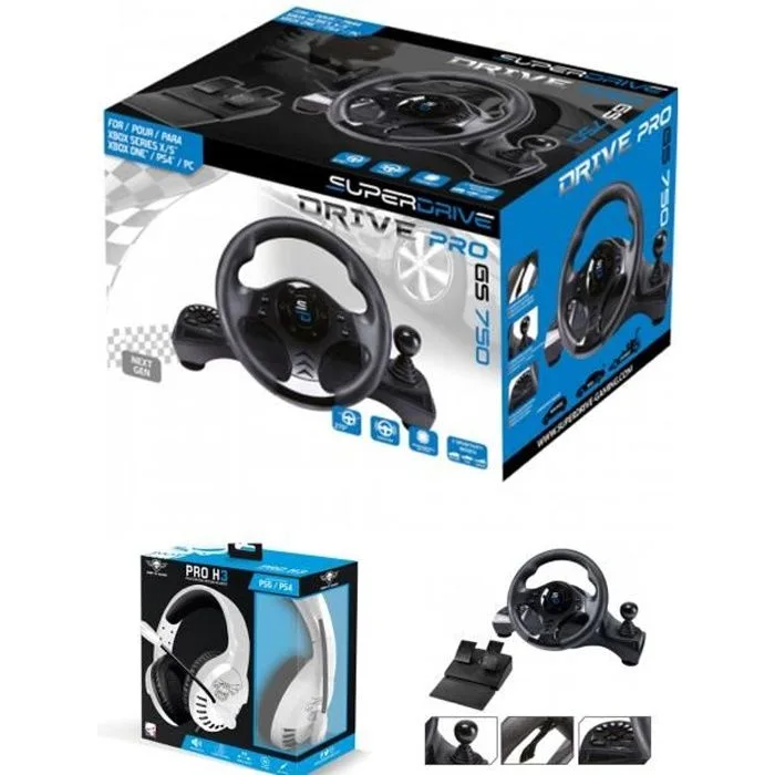 Subsonic SV450 Volant de course PS4 Xbox PC avec pédalier