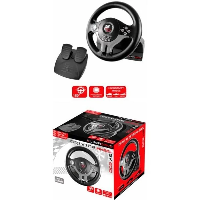 Subsonic Superdrive SV200 Volant Filaire 180° avec Pédalier