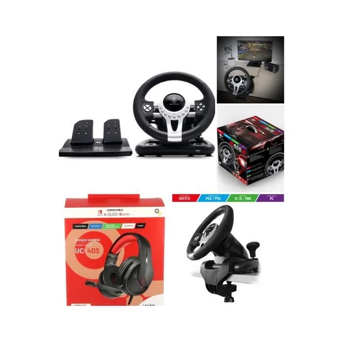 Spirit of Gamer Race Wheel Pro 2 Volant et pédales multiplateforme