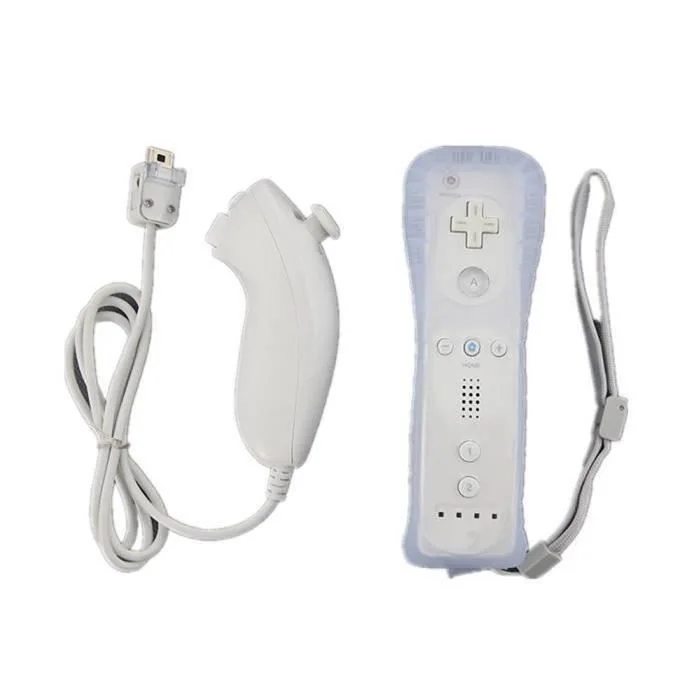 Nintendo Wii Wiimote + Nunchuk blancs