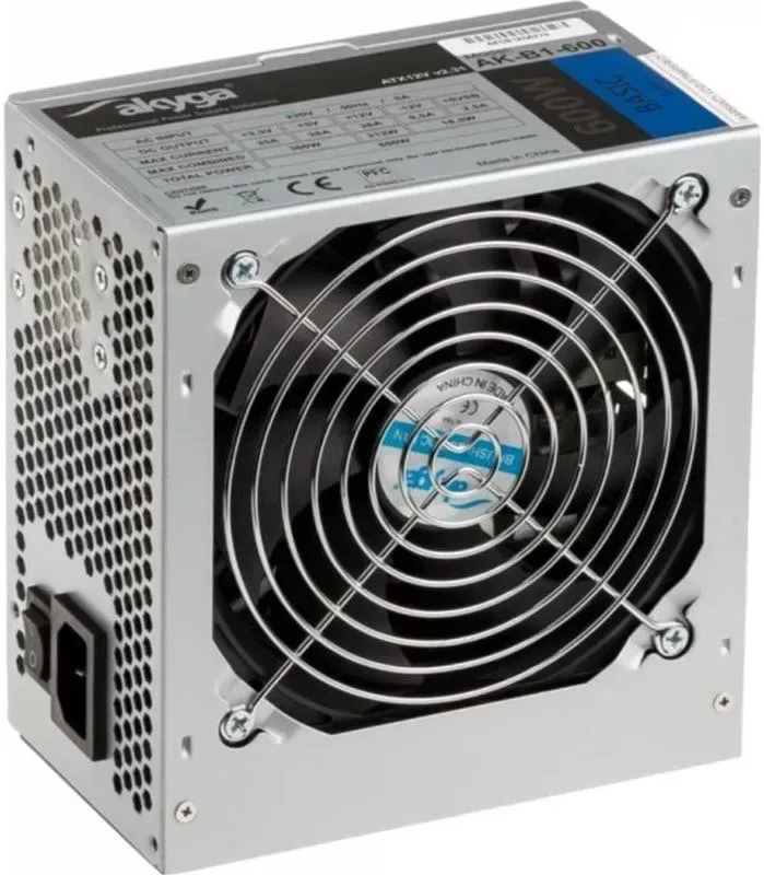 Alimentation Akyga 600W Non-Modulaire ATX AK-B1-600 Protection avancée - alimentation vue principale