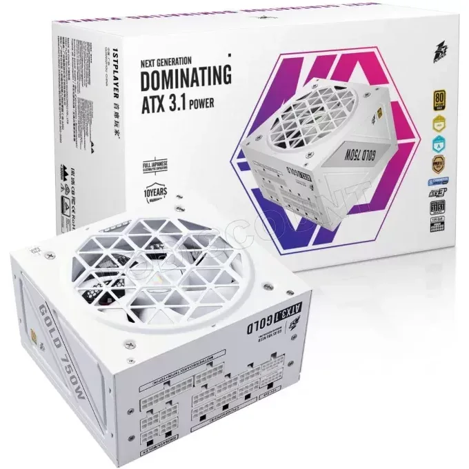 1stPlayer NGDP Gold 750W White ATX 3.1