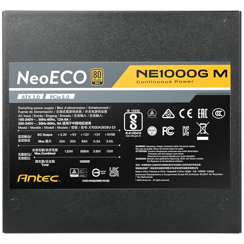 Antec Neo ECO Modular NE1000G M 1000W 80+ Gold modulaire noir - vue 7