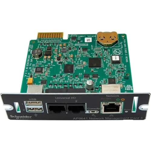Carte de gestion réseau APC AP9641 SmartSlot 1GbE avec surveillance environnementale - alimentation vue principale