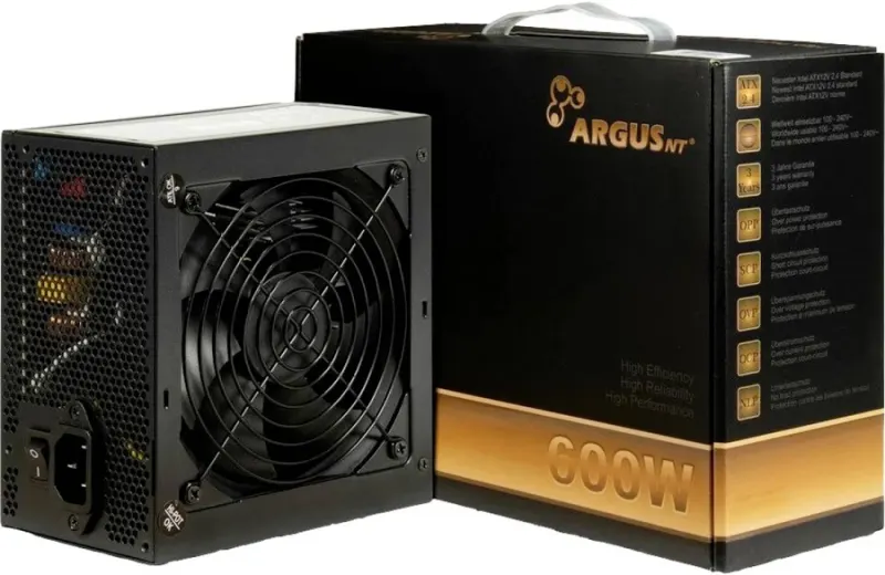 Argus BPS-600 unité d''alimentation d''énergie 20+4 pin ATX ATX Noir alimentation 600 watt - alimentation vue principale