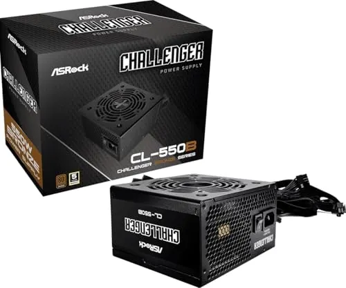 Alimentation modulaire Asrock 550 W 80 PLUS Bronze CL-550B avec protection contre les surtensions - alimentation vue principale