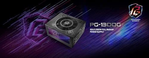 Asrock Phantom Gaming 1300W modulaire noir - vue 5