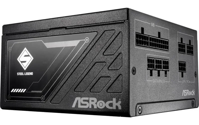 Bloc d'alimentation Asrock 650 W, certification 80 PLUS Gold, protection avancée Steel Legend - alimentation vue principale