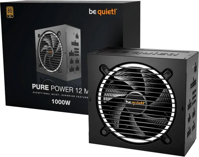 be quiet! Pure Power 12 M unité d'alimentation d'énergie 1000 W 20+4 pin ATX ATX Noir - alimentation vue principale