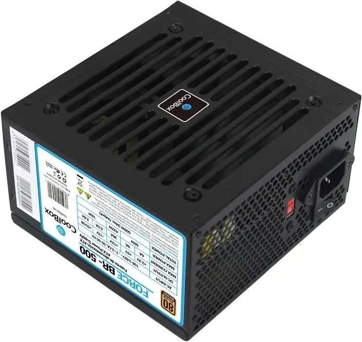 CoolBox Force BR-500 500W 80 Plus Bronze - alimentation vue principale