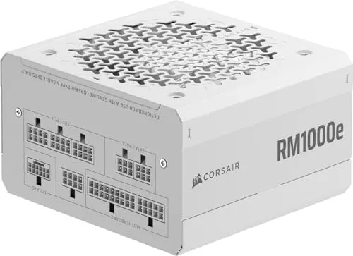 Alimentation PC modulaire Corsair RM1000e 1000W Blanc - alimentation vue principale