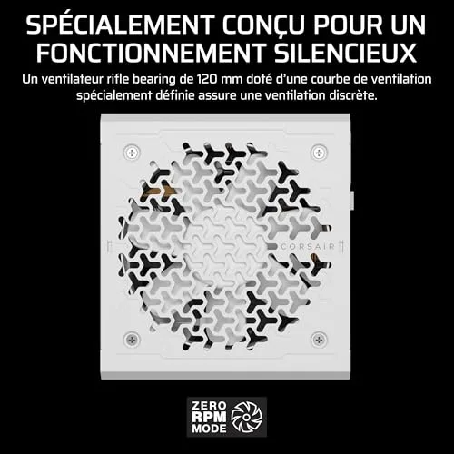 Corsair RM850e 850W modulaire blanc - vue 5