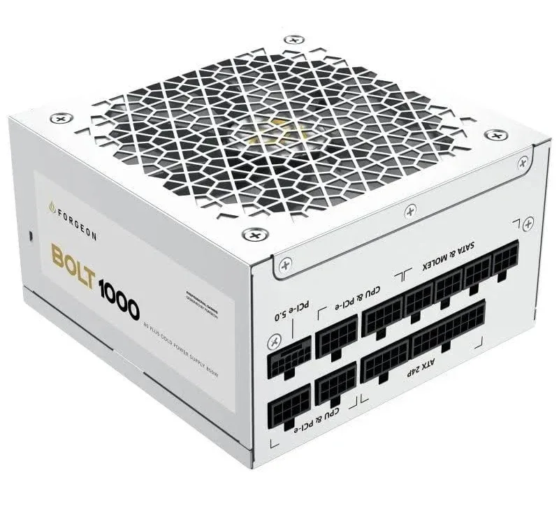 Forgeon Bolt PSU 1000W Gold Full Modular Blanc - alimentation vue principale