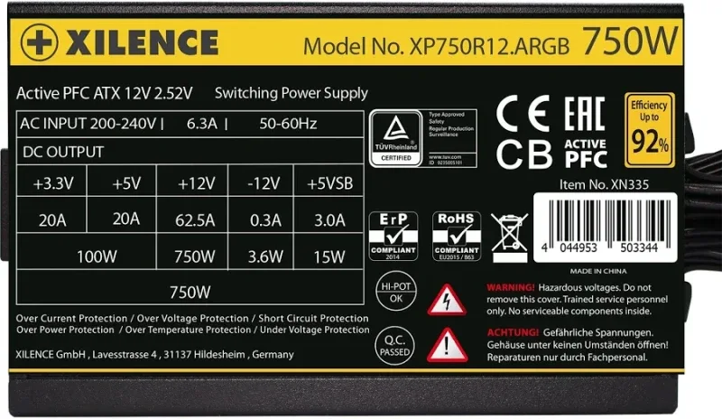 Gaming Gold ARGB alimentation 750 watt - image 4