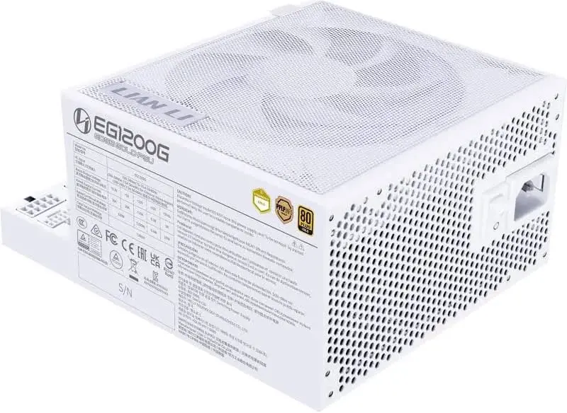 Lian Li EG1200G unité d'alimentation d'énergie 1200 W 24-pin ATX SFX Blanc - image 2