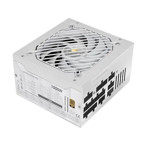 Alimentation modulaire Mars Gaming Mpb1000sim ATX 3.1 1000 W 80 Plus Gold Blanc - alimentation vue principale