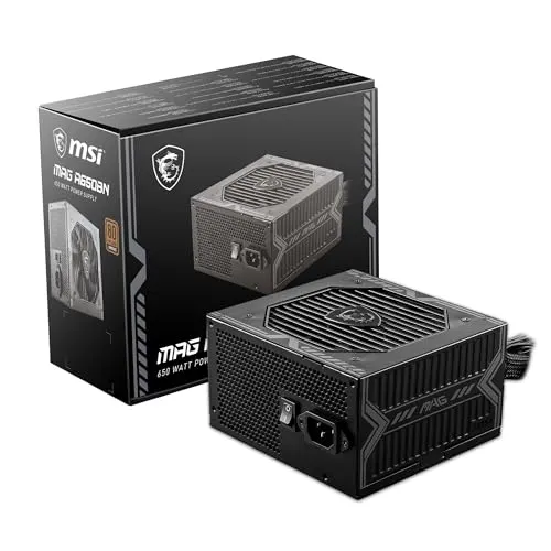 MSI ATX 650W - 80+ BRONZE - MAG A650BN Noir - alimentation vue principale