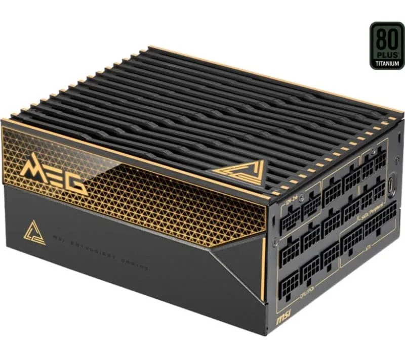 Alimentation PC modulaire MSI MEG Ai1600T PCIE5 1600W 80 PLUS Platinum noir - alimentation vue principale