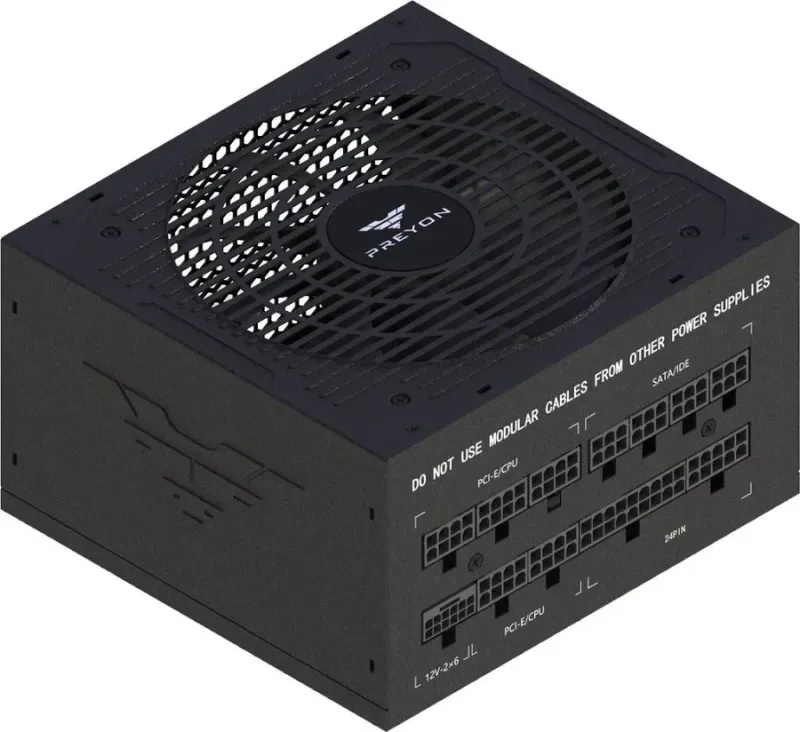 Fonte d'Alimentation PREYON 1000W Certifié 80 PLUS Gold Modulaire Eagle Power Gaming - alimentation vue principale