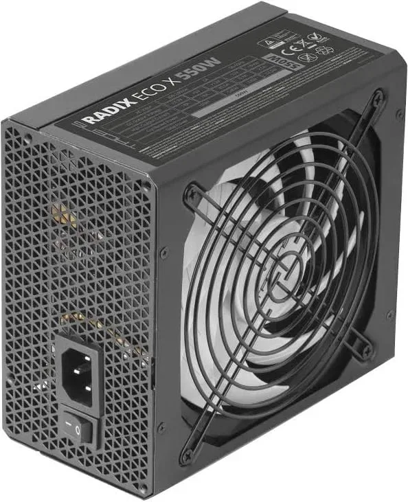 Tacens RADIX ECO X 550 Alimentation ATX 550W 6 ans de garantie 87% SMD DC-DC AI-RPM FDB Noir - image 2