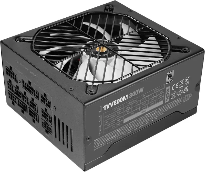 Alimentation Tacens Valeo V 800m ATX 3.1 800 W, ventilateur Ai2-rpm Fdb 140 mm, noir - alimentation vue principale