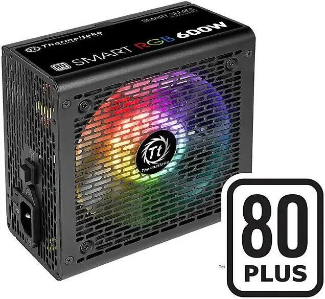 Thermaltake Smart RVB 600W 80 Plus - alimentation vue principale