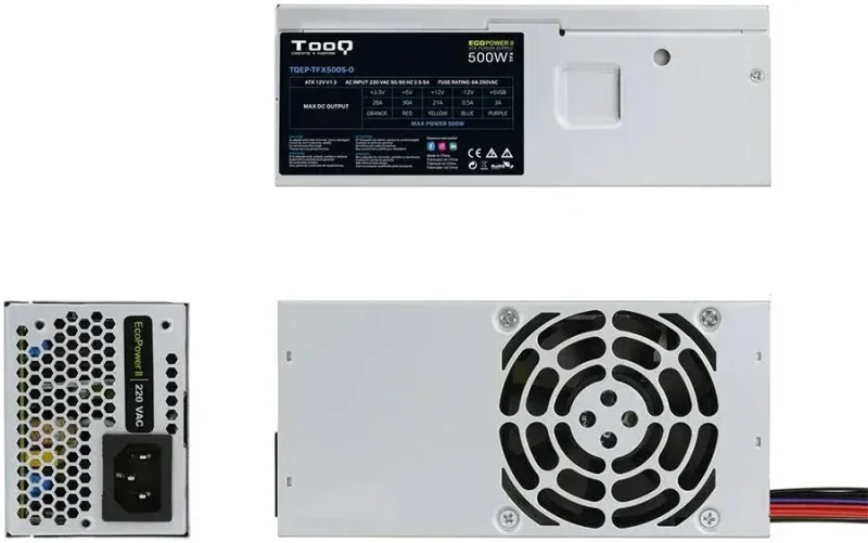 Tooq TFX500S-O Ecopower 500W - alimentation vue principale