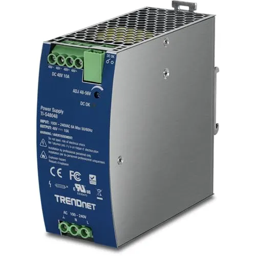 Fuente de Alimentación TRENDnet TI-S48048 480W Certificación CE DIN-Rail PFC - alimentation vue principale