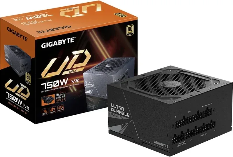 UD750GM PG5 V2 Bloc d’Alimentation – PCIe Gen 5.1, 80 PLUS Gold, Conception entièrement modulaire, Ventilateur 120 mm, Compatible ATX 3.1, Prise EU alimentation 750 watt - alimentation vue principale