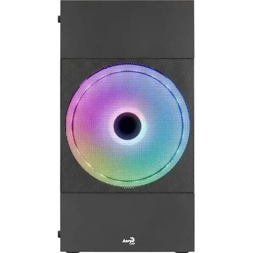 Aerocool ATOMICLITE V1 - Boîtier Gamer Micro-ATX - Grille Frontale+2 Ventilateurs FRGB - Noir - vue 2