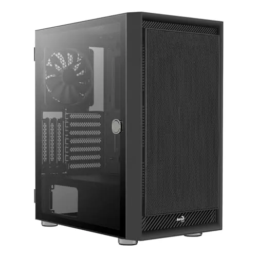 Aerocool GRAPHITEV1- Boîtier PC ATX Noir - Verre Trempé + Panneau MESH - vue 2