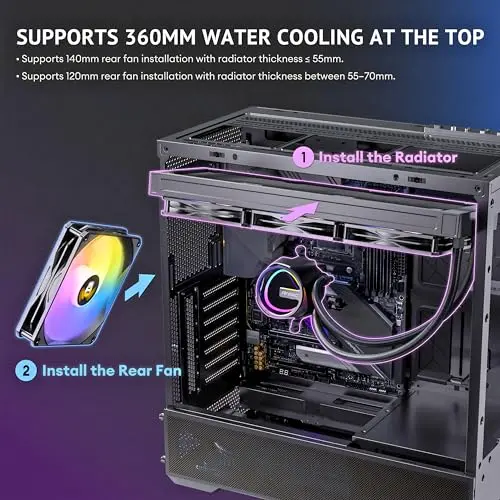 Antec FLUX REAR ATX RGB - vue 8