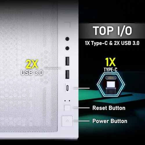 BitFenix Ceto Premium ATX RGB White - vue 7