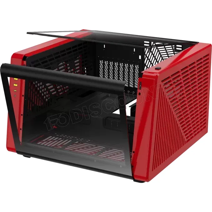 Gamdias Neso P1 E-ATX panneaux vitrés noir/rouge
