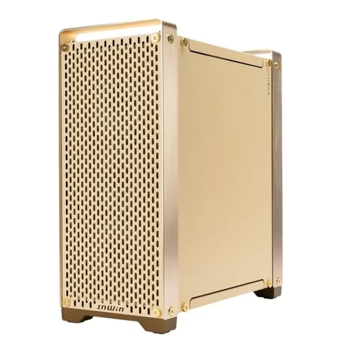 Boîtier grand tour - IN WIN - DUBILI WARM GOLD DIY - Or - USB 3.2 Gen 2x2 Type-C - ATX E-ATX MATX MITX - vue 3