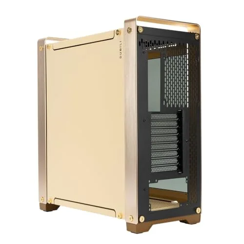 Boîtier grand tour - IN WIN - DUBILI WARM GOLD DIY - Or - USB 3.2 Gen 2x2 Type-C - ATX E-ATX MATX MITX - vue 6