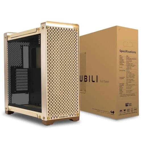 Boîtier grand tour - IN WIN - DUBILI WARM GOLD DIY - Or - USB 3.2 Gen 2x2 Type-C - ATX E-ATX MATX MITX - vue 9