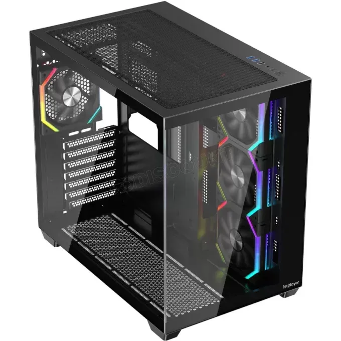 1stPlayer BV7 ARGB Boîtier ATX vitré noir