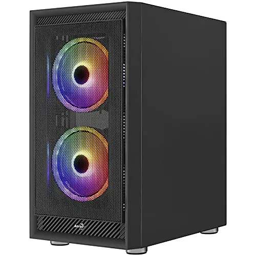 Boitier Moyen Tour ATX AeroCool Graphite RGB avec panneau vitré (Noir) - vue 7