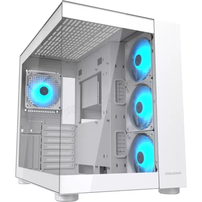 Cougar FV150 RGB Boîtier ATX vitré blanc 4 ventilateurs ARGB