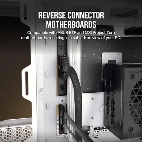 Boitier Moyen Tour E-ATX - Corsair 6500X - Blanc et marron - Refroidissement liquide - Panneaux vitrés - USB 3.0 - vue 5