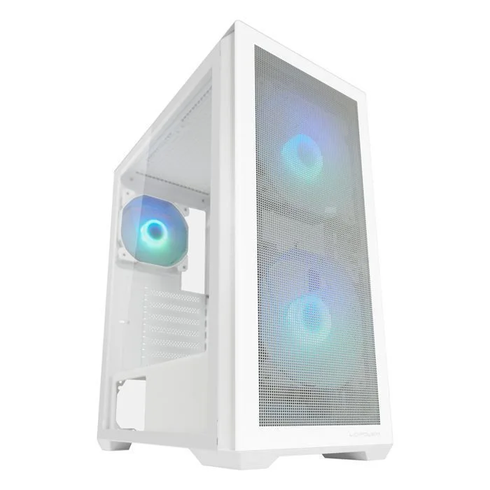LC-Power Gaming 717W Meshwork_L Light ATX RGB Blanc