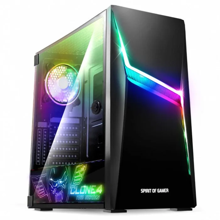 Spirit of Gamer Clone 4 ARGB Edition ATX Verre trempé