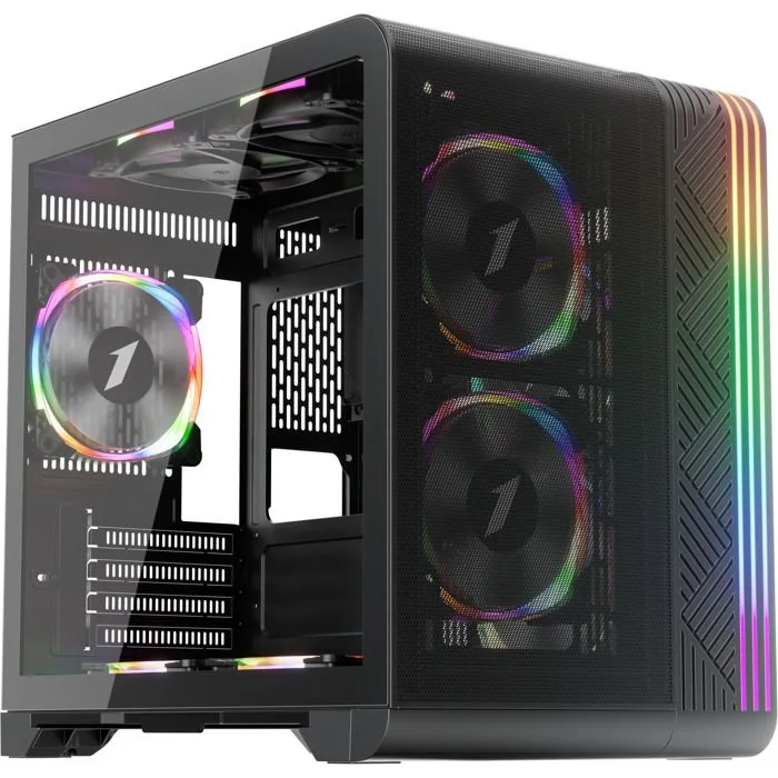 1stPlayer VT5 ARGB Noir Mini Tour Micro-ATX/Mini-ITX 3x120mm