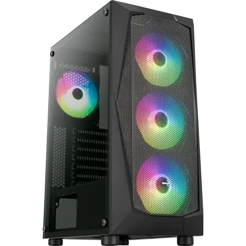 AeroCool Falcon-A v2 RGB ATX avec panneau vitré noir