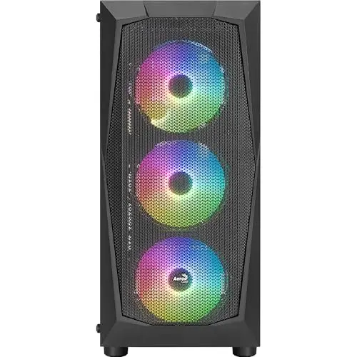 Boîtier PC Moyen Tour ATX - Aerocool - Falcon-A RGB - Panneau vitré - Couleur noire - Taille unique - vue 3