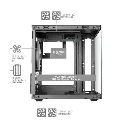 Mars Gaming MC-Cube mATX RGB - vue 4
