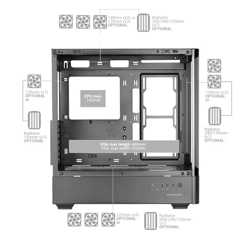 Mars Gaming MC-LCDPRO ATX - vue 5
