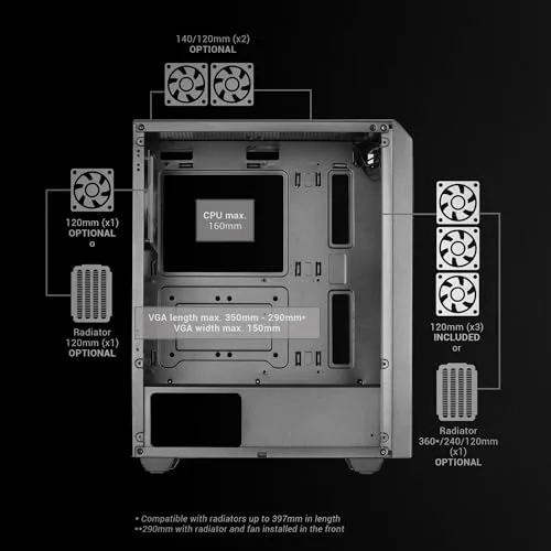 Mars Gaming MC-MAG ATX RGB White - vue 6
