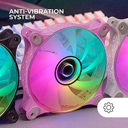 Ventilateur Boîtier PC - Mars Gaming - MF-3D RGB - 12 cm - Couleur Rose - Éclairage RGB - vue 4